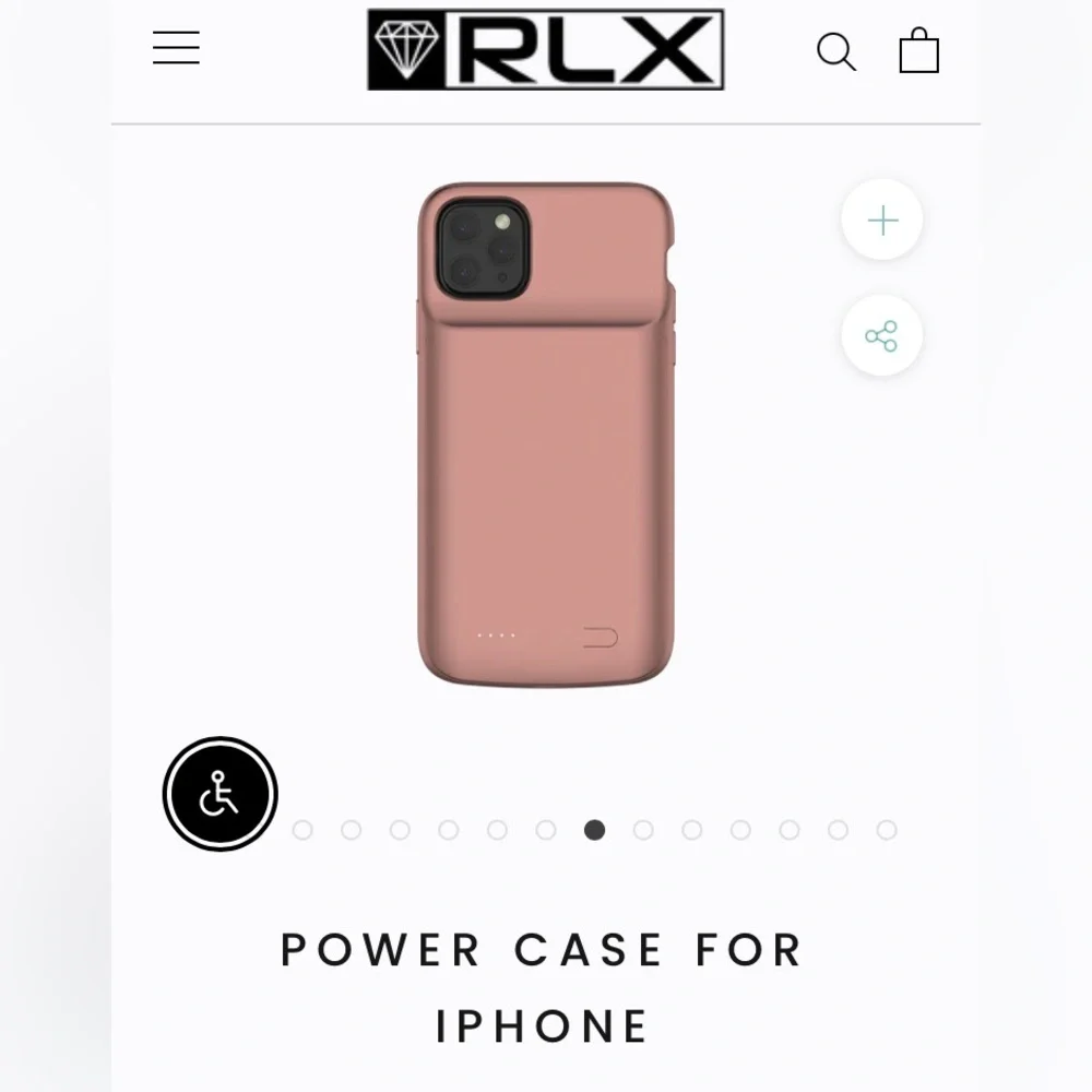 💖🎁NIB RLXTEC Slim iPhone 12/13 mini Battery Charger CaseLightning port 2X